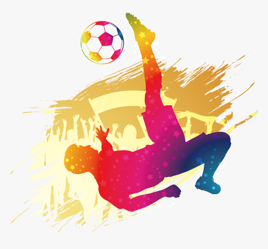 Football Player Silhouette Royalty-free - Soccer Player Silhouette Art, HD Png Download, Free Download