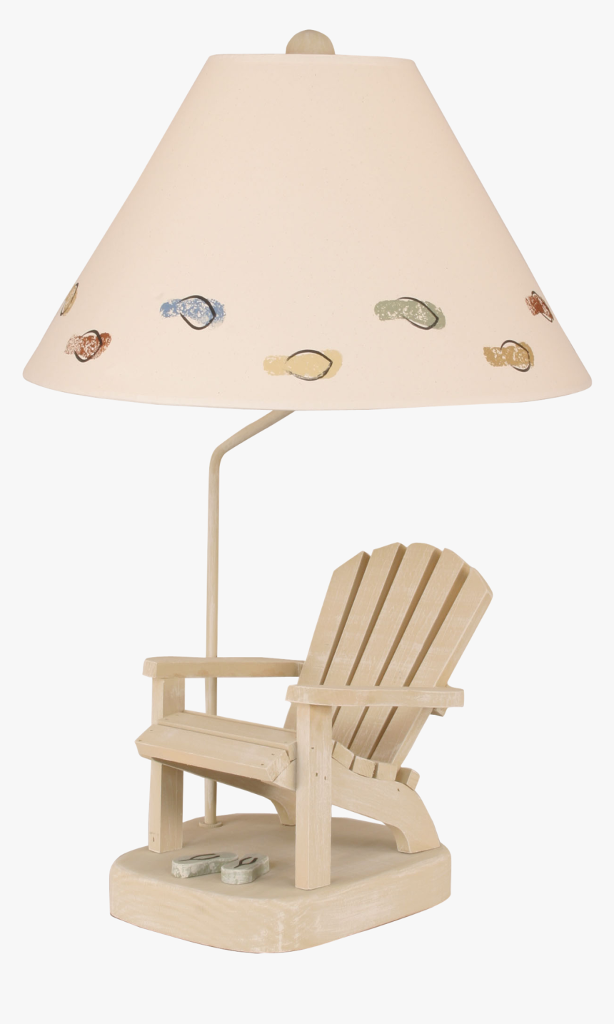 Weathered Paratan Adirondack Chair W/ Sage Flip Flops - Lampshade, HD Png Download, Free Download