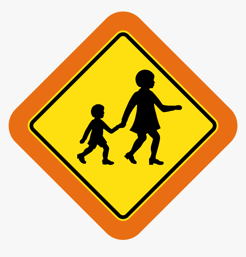 Transparent Roadsign Clipart - Road Signs Pedestrian Crossing, HD Png Download, Free Download