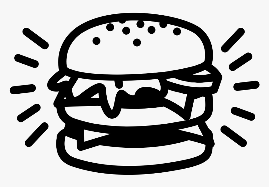 Noun - Burger Black And White Icon, HD Png Download, Free Download