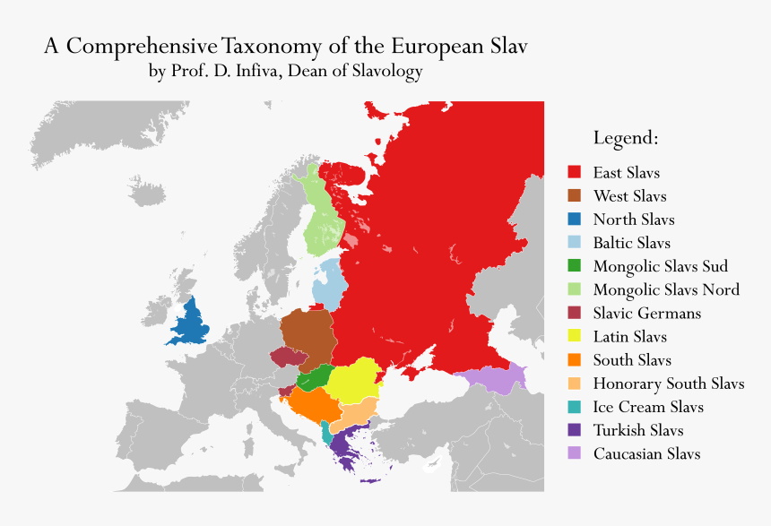 Transparent Slav Squat Png - Balto Slavic Language Map, Png Download, Free Download