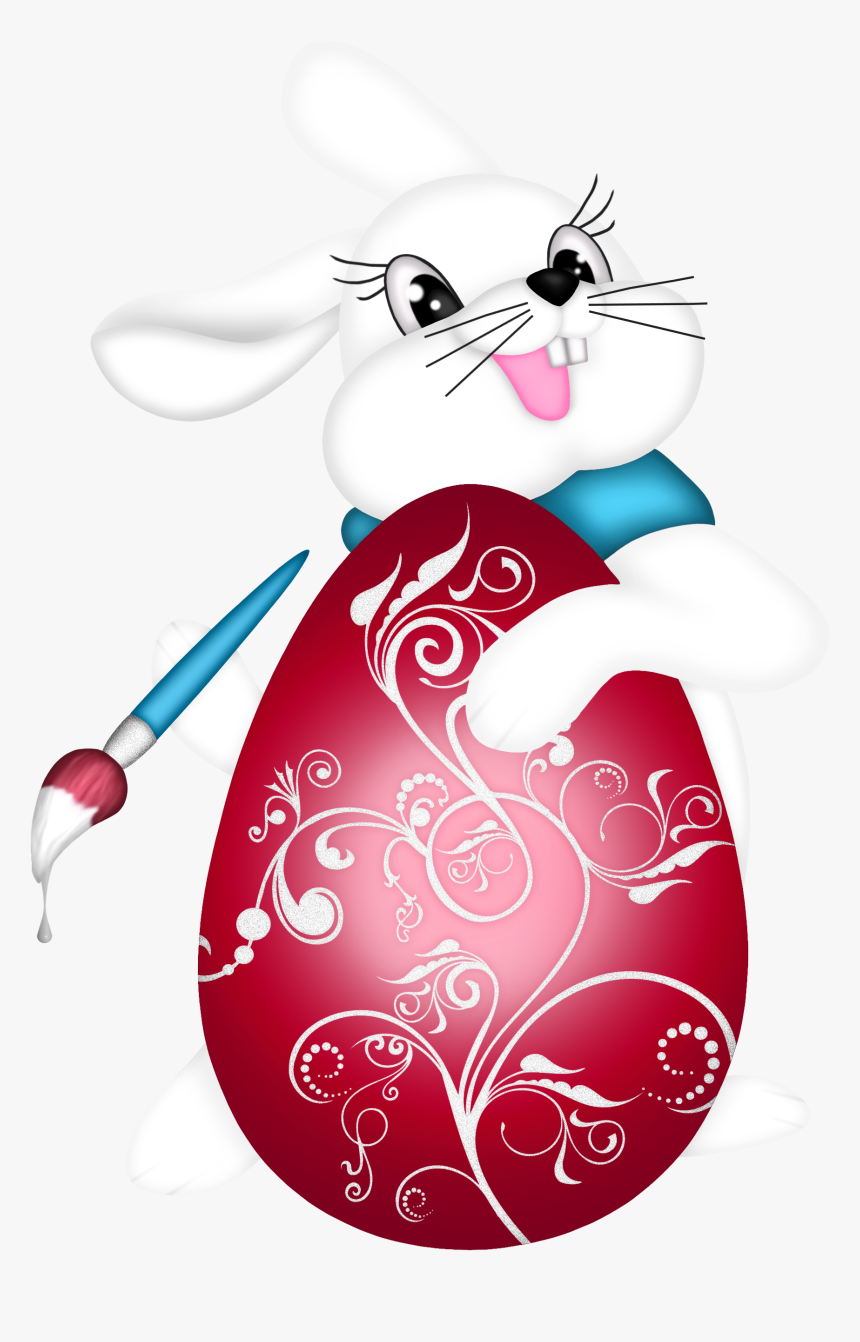 And Picture Easter Transparent Egg Bunny Red Clipart - Easter, HD Png Download, Free Download