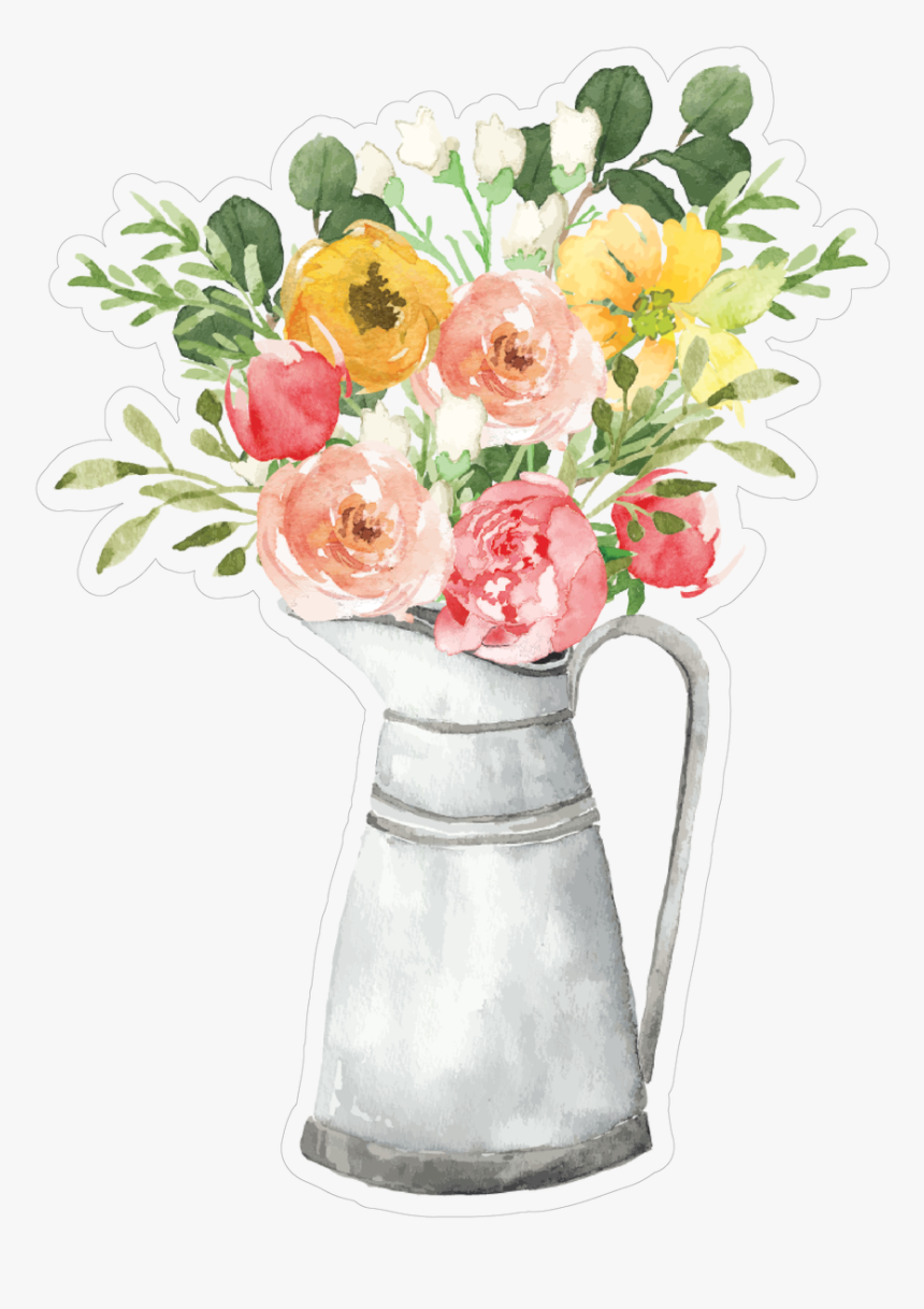 Flowers In A Can Print & Cut File - Garden Roses, HD Png Download, Free Download