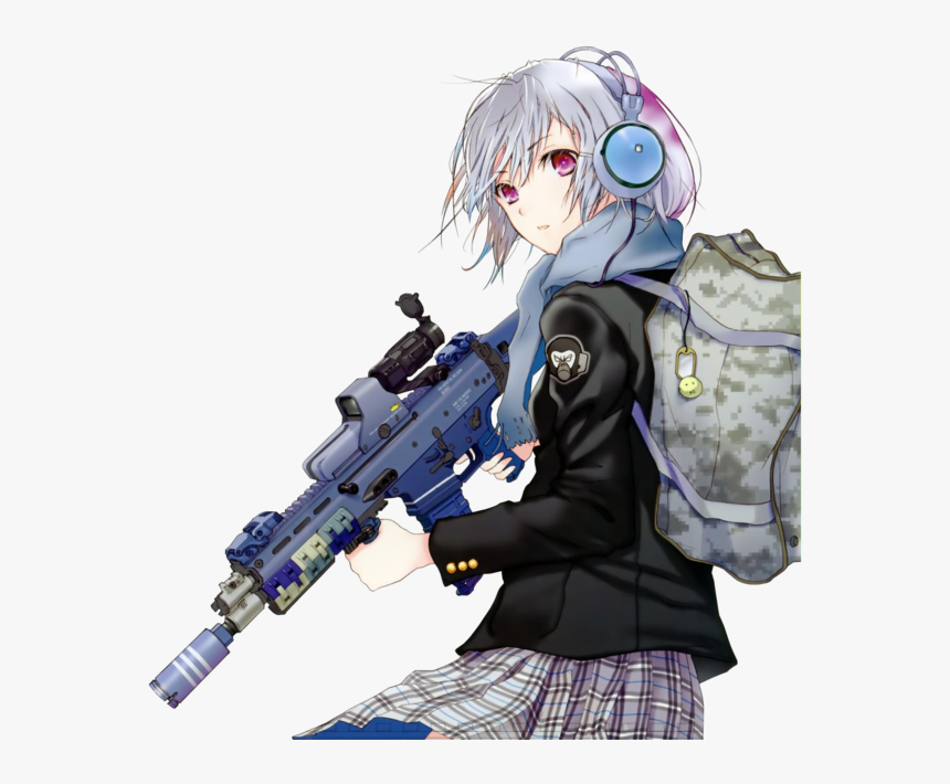 Thumb Image - Anime Girl With Weapon, HD Png Download, Free Download