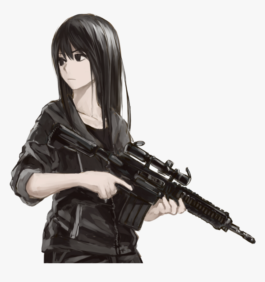 Cool Anime Girls With Guns, HD Png Download, Free Download