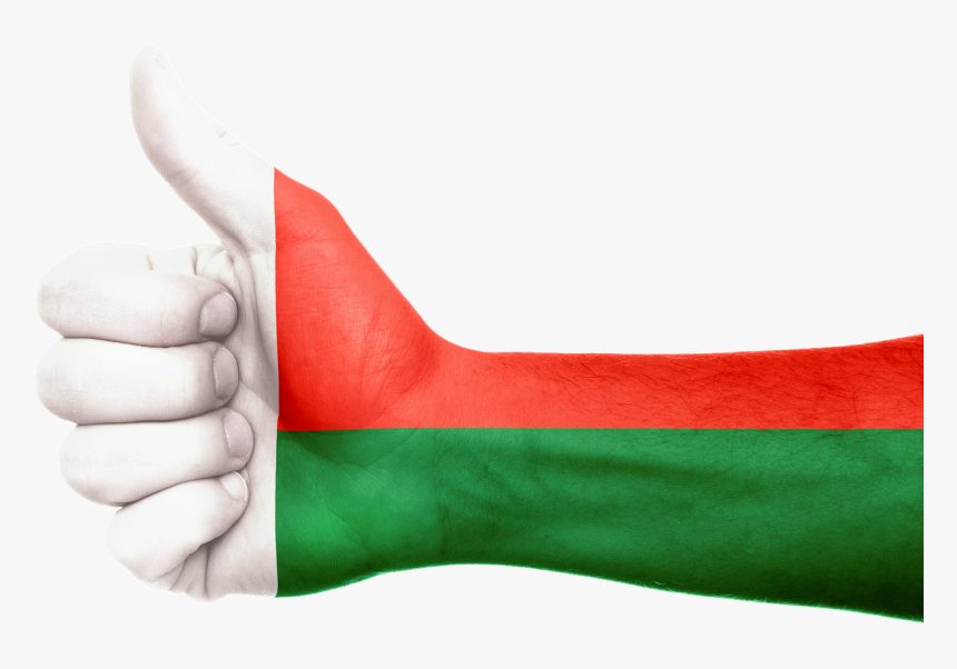 Madagascar Hand Flag Free Photo - Madagascar Flag Transparent, HD Png Download, Free Download