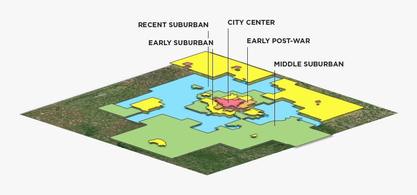 Mapping Bands Of Urban And Suburban Development - Artificial Turf, HD Png Download, Free Download