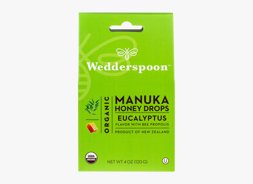 Organic Manuka Honey Drops - Wedderspoon Manuka Honey Drops Eucalyptus, HD Png Download, Free Download