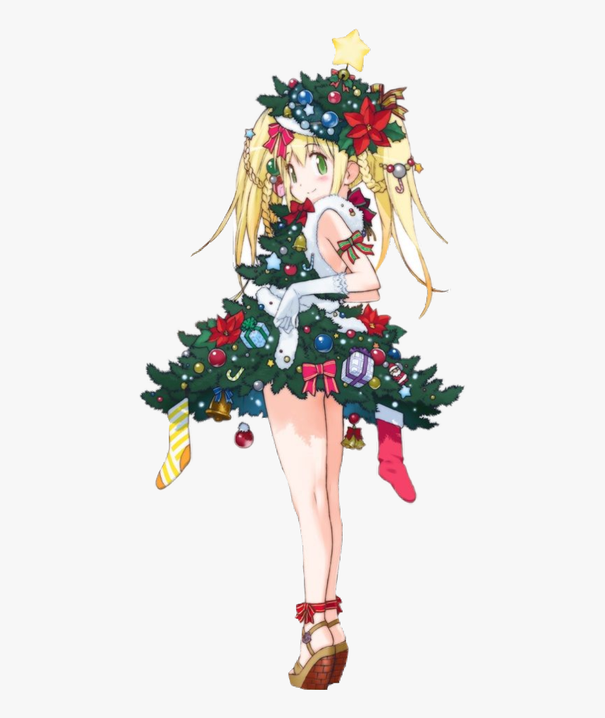 Transparent Contemporary Christmas Tree Clipart - Cute Merry Christmas Anime, HD Png Download, Free Download