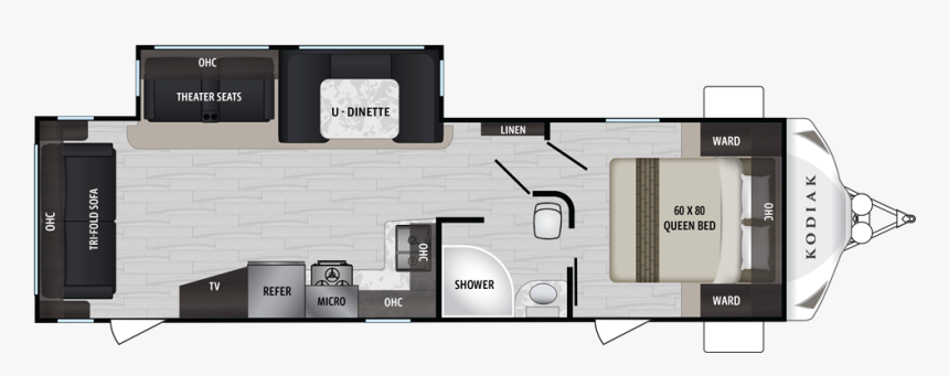 Transparent Sofa Top View Png - Dutchmen Kodiak Ultra Lite 296bhsl, Png Download, Free Download