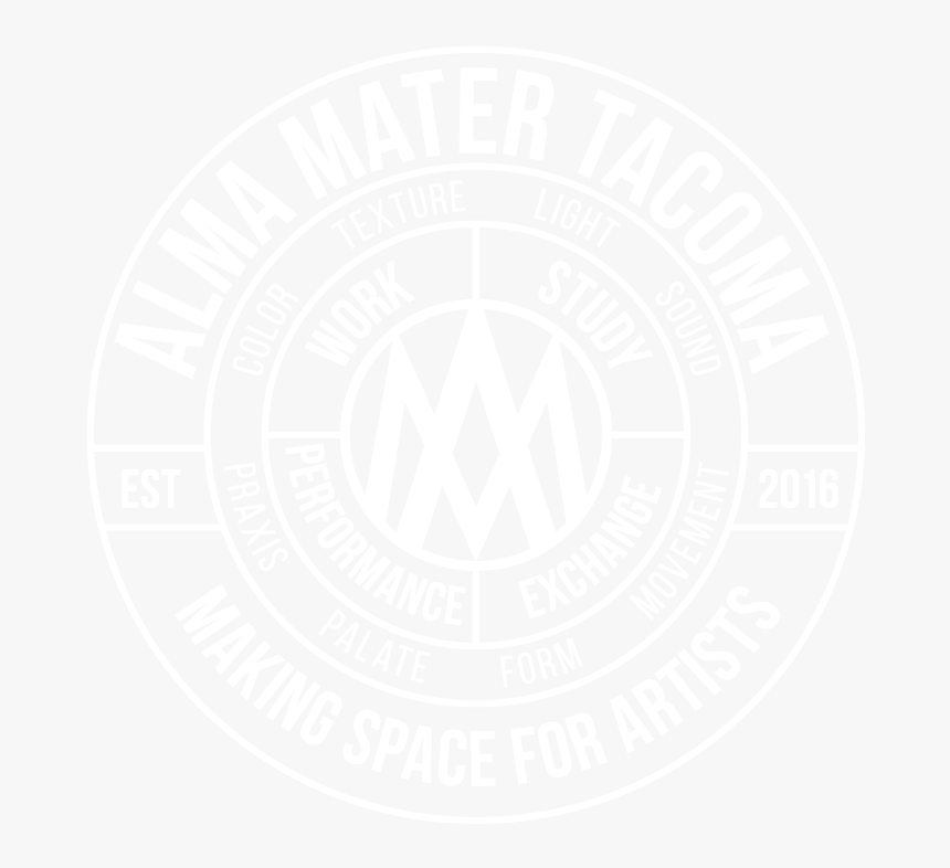 Alma Mater Logo Full White - Circle, HD Png Download, Free Download