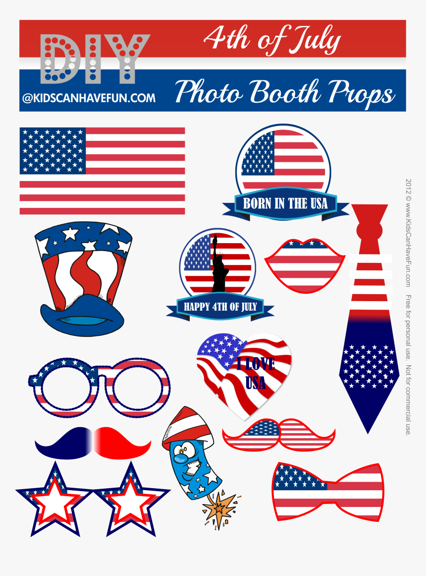 4th Of July Diy Photo Props, HD Png Download, Free Download