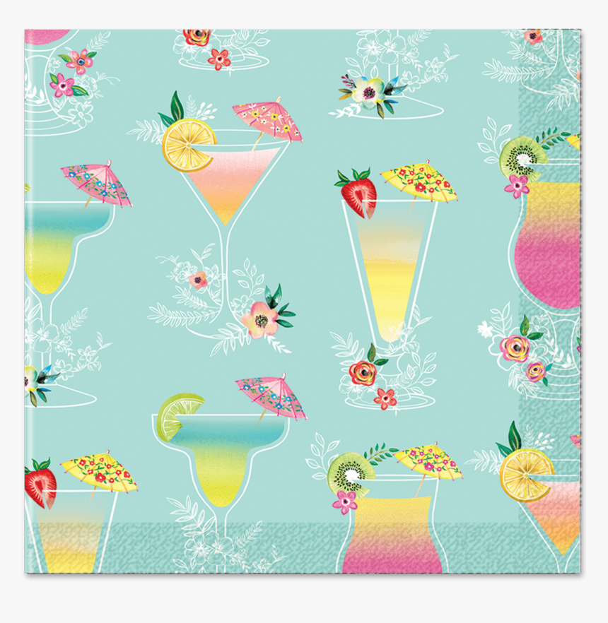 Napkin Clipart Folded Napkin - Tropical Drink Pattern, HD Png Download, Free Download