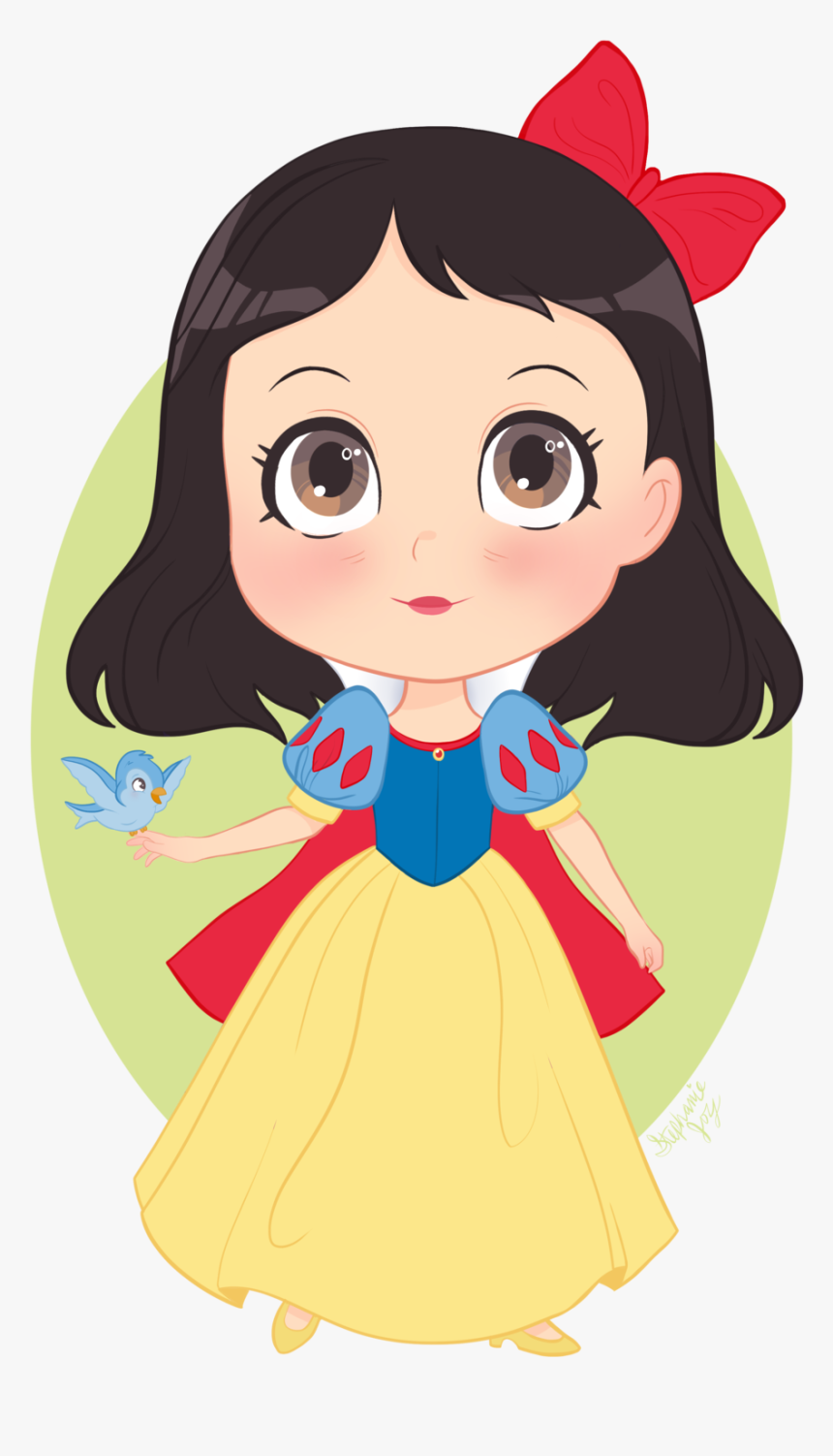 Clipart Face Snow White - Cute Snow White Drawing, HD Png Download, Free Download