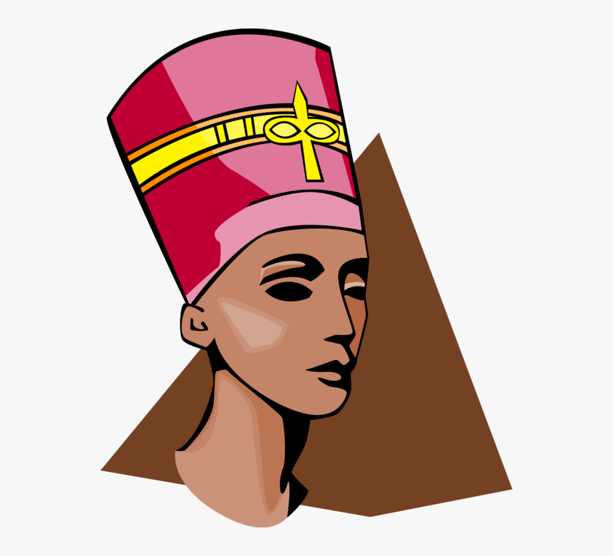 Vector Illustration Of Ancient Egypt Nefertiti Bust - Nefertiti Vector Png, Transparent Png, Free Download