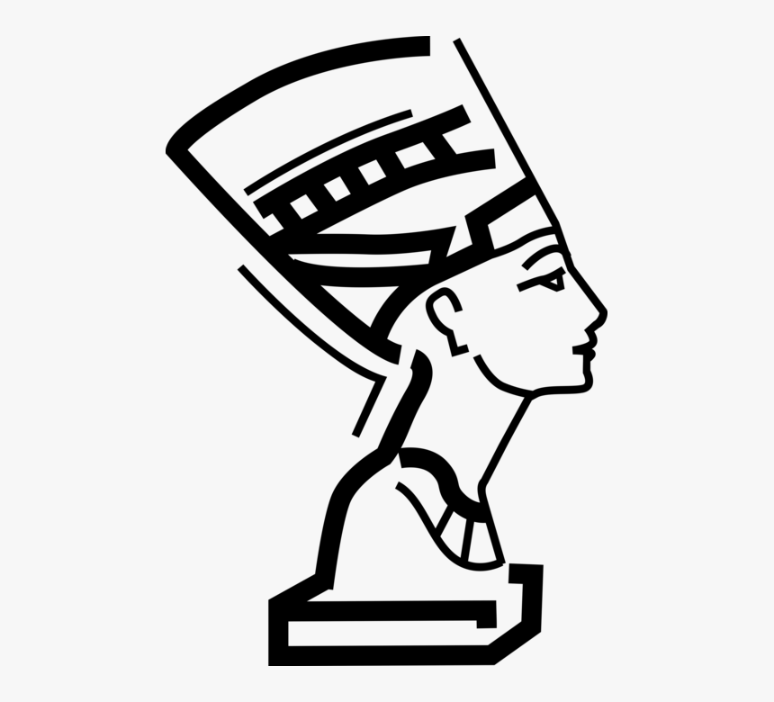 Nefertiti Vector Egyptian Pharaoh - Nefertiti Clip Art, HD Png Download, Free Download