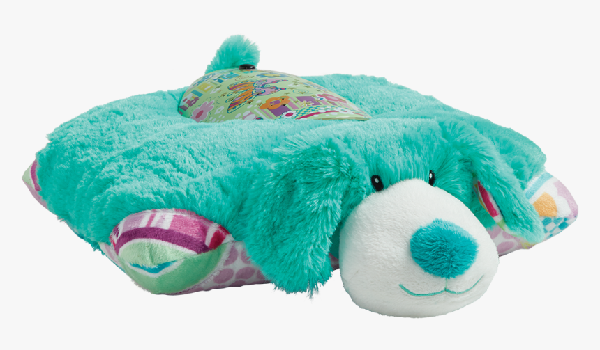 Colorful Teal Puppy Sleeptime Lite Unfolded - Stuffed Toy, HD Png Download, Free Download