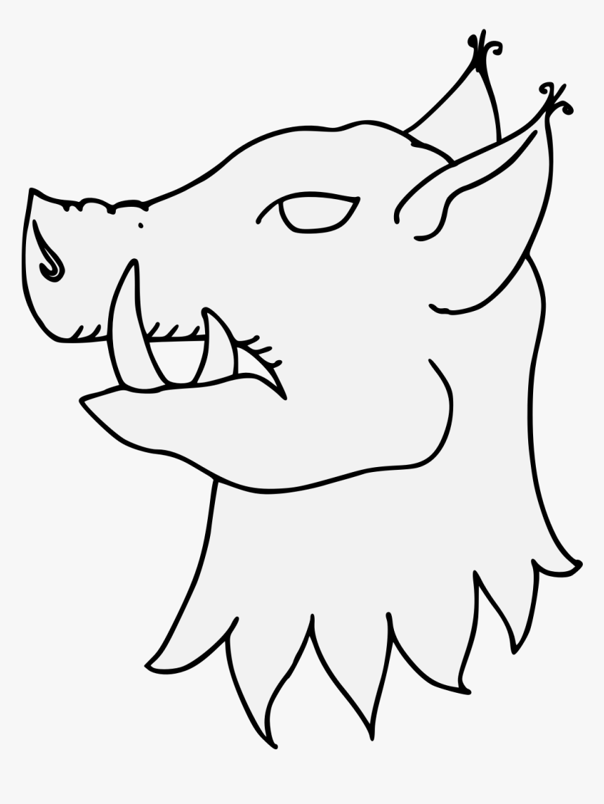 Boar"s Head Erased - Illustration, HD Png Download, Free Download