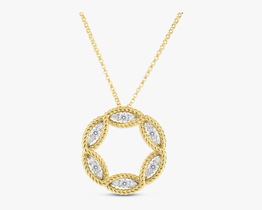 Roberto Coin Large Diamond Circle Necklace - Locket, HD Png Download, Free Download