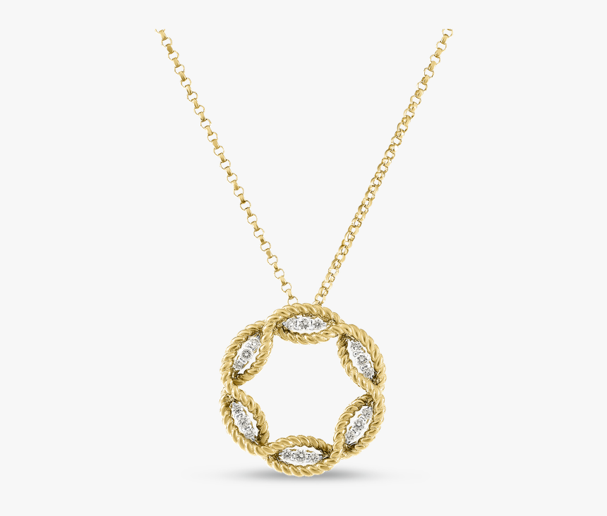 Roberto Coin Medium Diamond Circle Necklace - Pendant, HD Png Download, Free Download