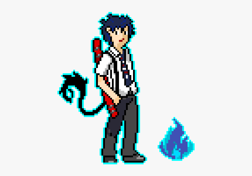 Blue Exorcist Pixel Art, HD Png Download, Free Download