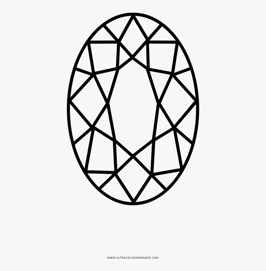 Cool Diamond Coloring Pages Page Ultra - Pear Shaped Diamond Outline, HD Png Download, Free Download