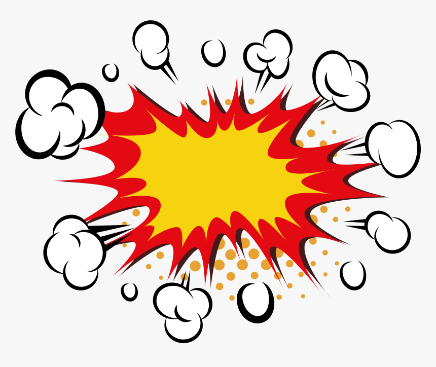 Orange Red Pop Style Explosion Frame Png And Vector - Pop Art Explosion Png, Transparent Png, Free Download