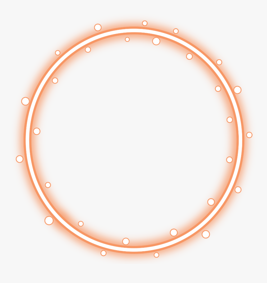 #neon #round #orange #freetoedit #circle #frame #border - Red Neon Circle Png, Transparent Png, Free Download