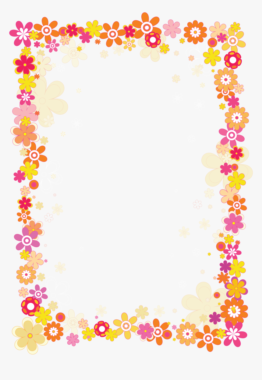 Floral Frame Png - Background For Ms Word, Transparent Png, Free Download