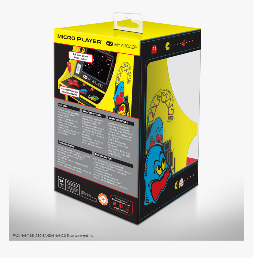 My Arcade Micro Player - My Arcade Ms Pac Man, HD Png Download, Free Download