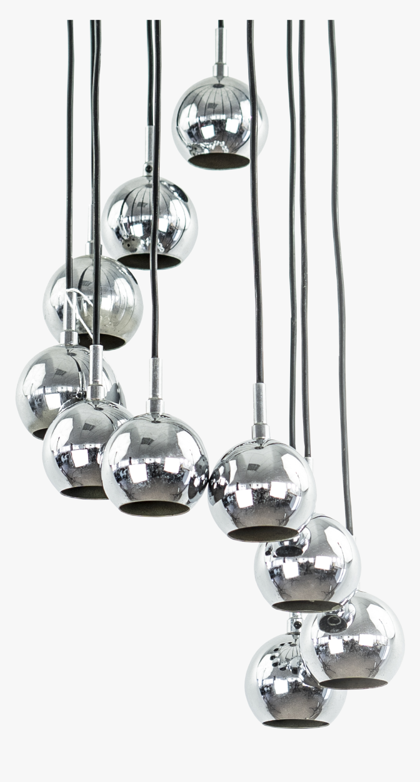 Chrome Pendant Light 10 Spheres - Body Jewelry, HD Png Download, Free Download