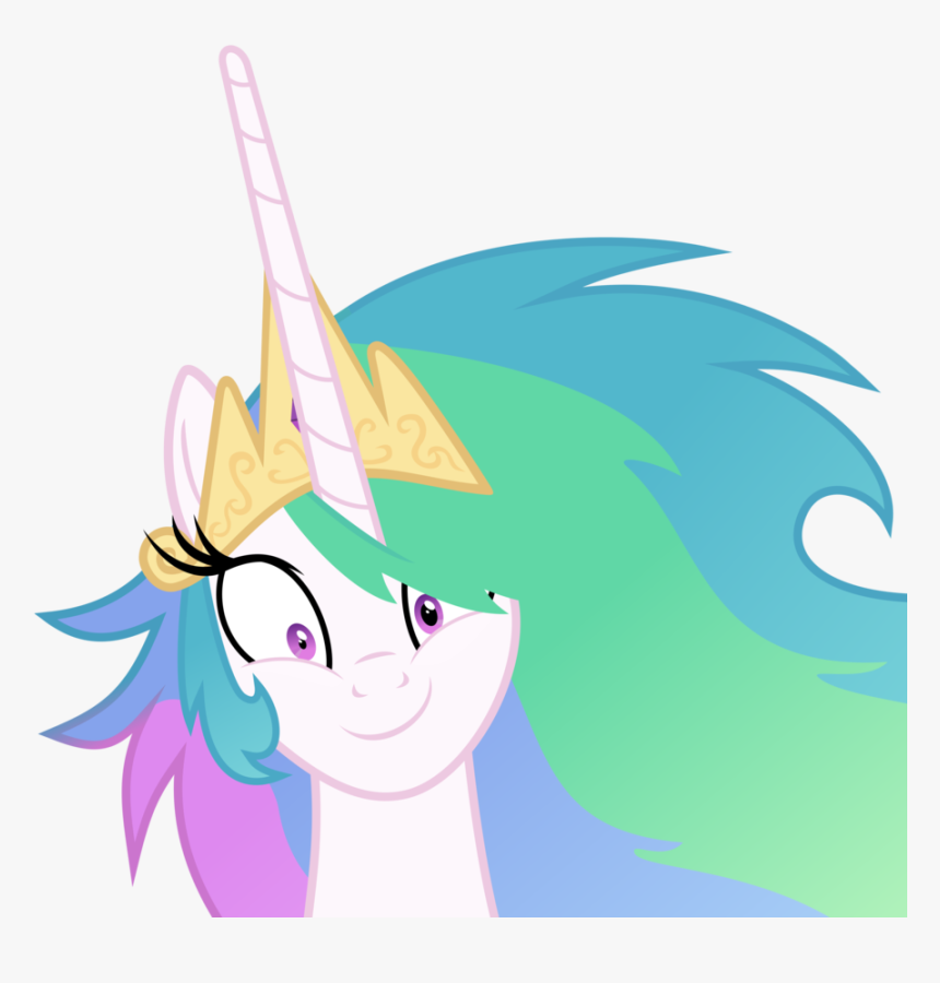 Princess Celestia Twilight Sparkle Pinkie Pie Rainbow - My Little Pony Celestia Face, HD Png Download, Free Download