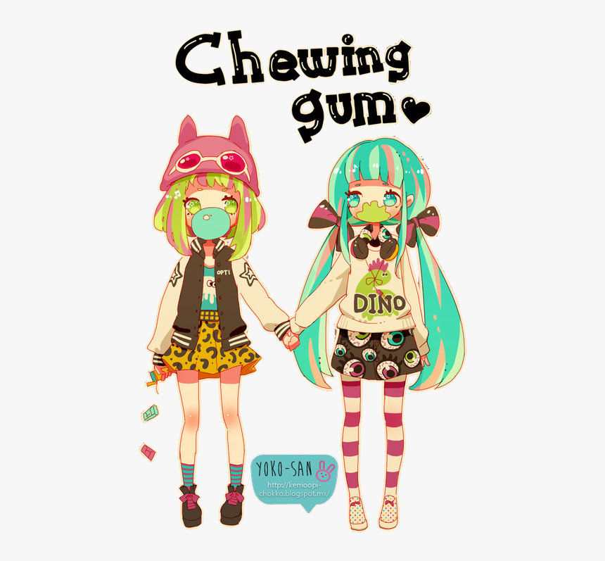 Girlfriend Cute Kawaii Pastel - Miku Et Gumi Vocaloid, HD Png Download, Free Download