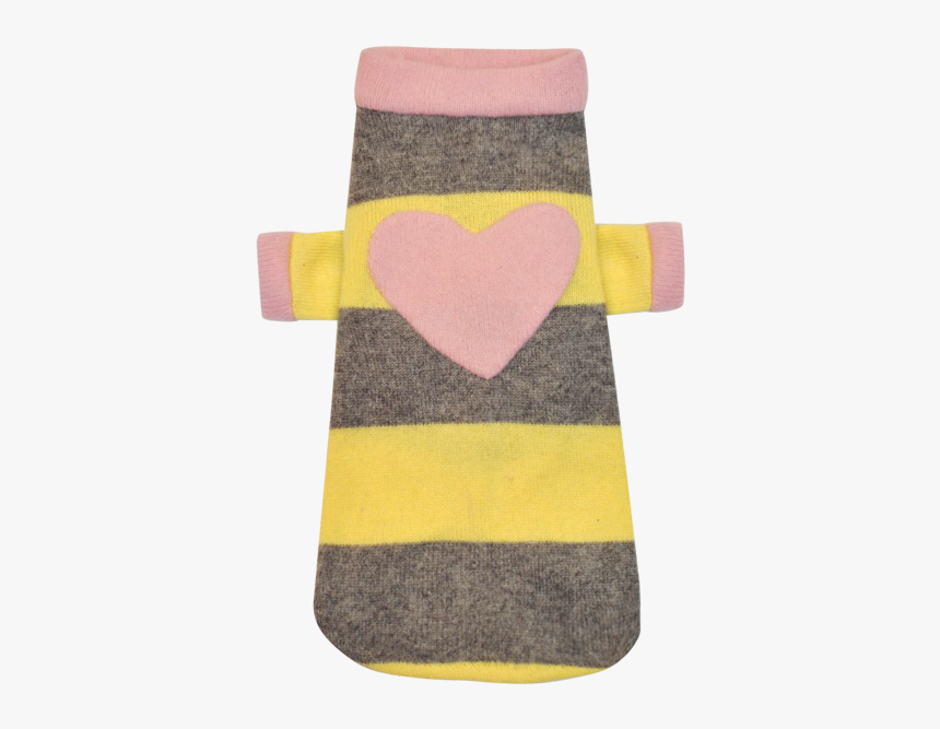 Yellow & Grey Heart Sweater - Wool, HD Png Download, Free Download