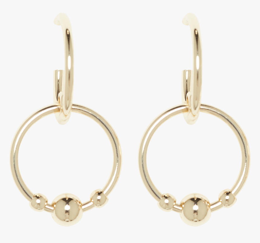 Eternal Ball Drop Hoops In Colour Gold Earth - Earrings, HD Png Download, Free Download