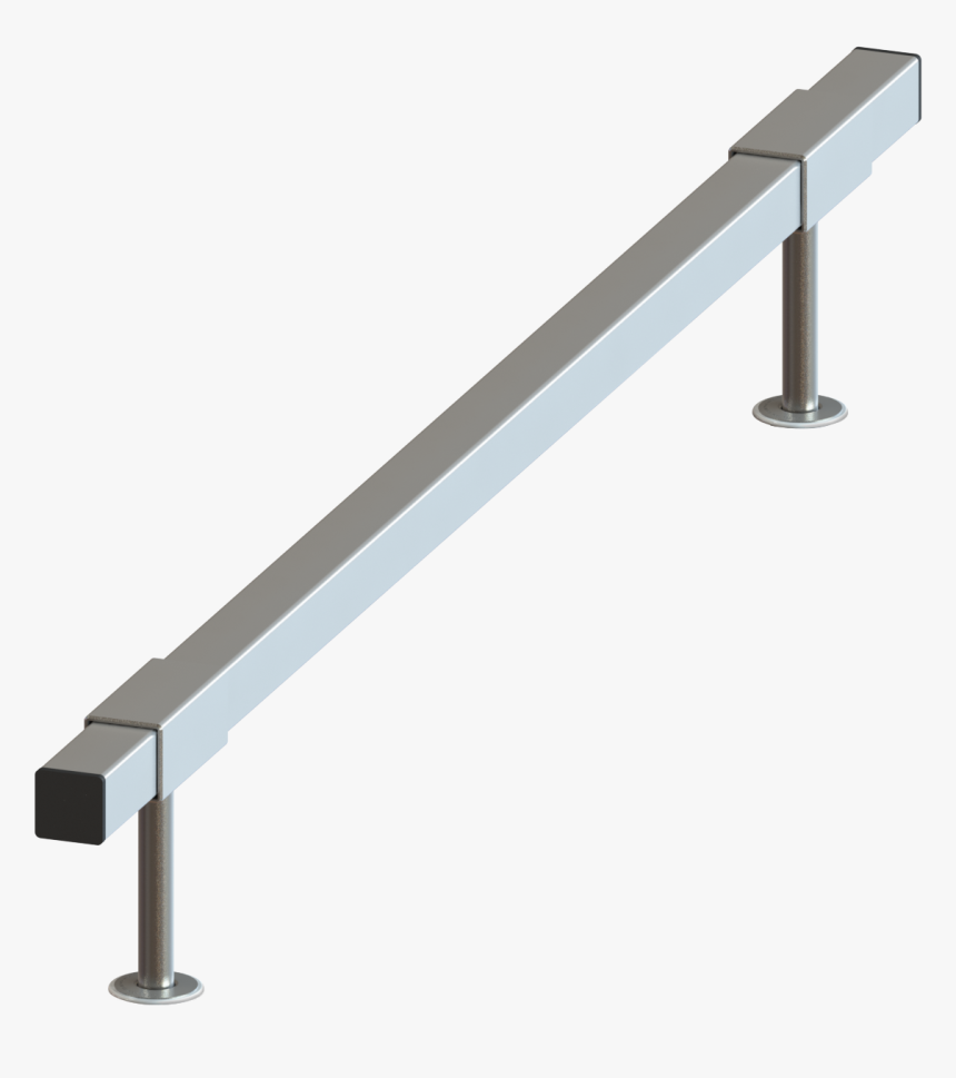 Cartstop Stainless Steel Square Rail - Handrail, HD Png Download, Free Download