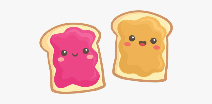 #peanutbutterandjelly #peanutbutter #jelly #toast #happy - Peanut Butter And Jelly Sandwich Cartoon, HD Png Download, Free Download