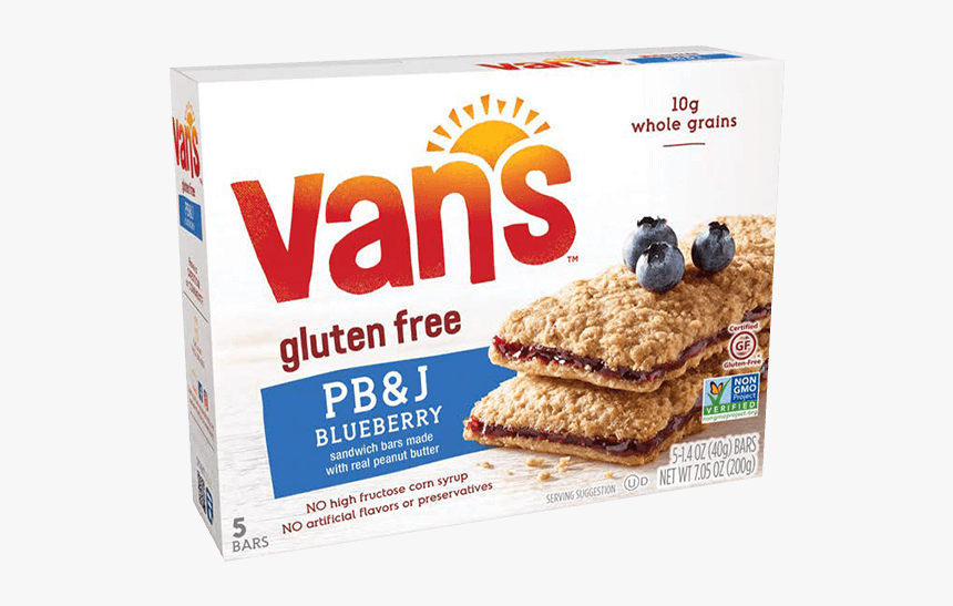 Blueberry & Peanut Butter Sandwich Bars - Vans Cereal, HD Png Download, Free Download