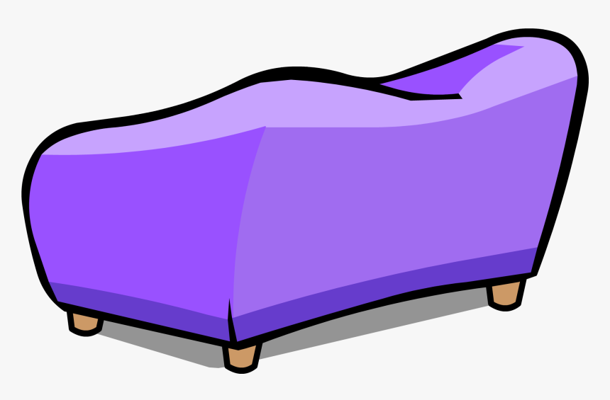 Couch Clipart Purple Couch - Cartoon Sofa Png, Transparent Png, Free Download