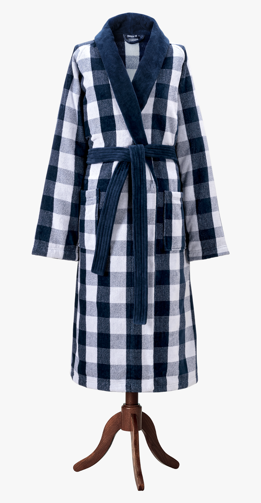 Morningrobe Bluecheck1 - Hastens Robe, HD Png Download, Free Download