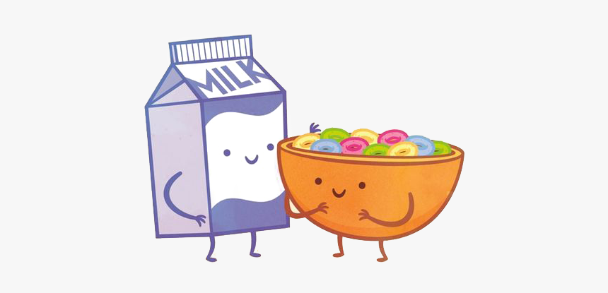 Clip Art Beer Breakfast Cereal Milk - Milk And Cereal Cartoon, HD Png Download, Free Download