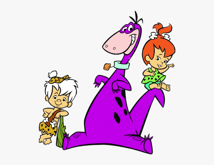 The Flintstones Dino With Bam Bam And Pebbles - Bam Bam Pebbles And Dino, HD Png Download, Free Download