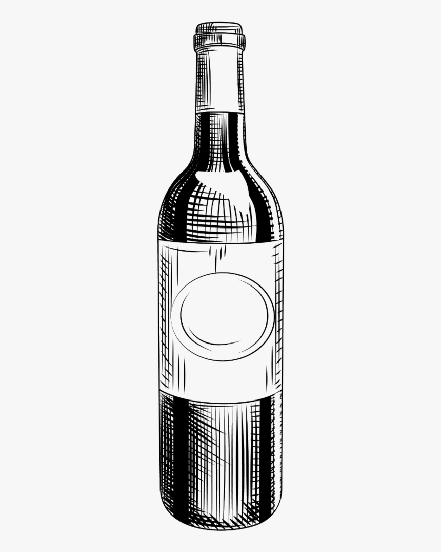 Wine - Weinflasche Zeichnung, HD Png Download, Free Download