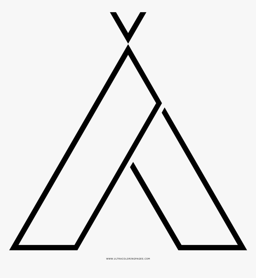 Tipi Coloring Page - Line Art, HD Png Download, Free Download