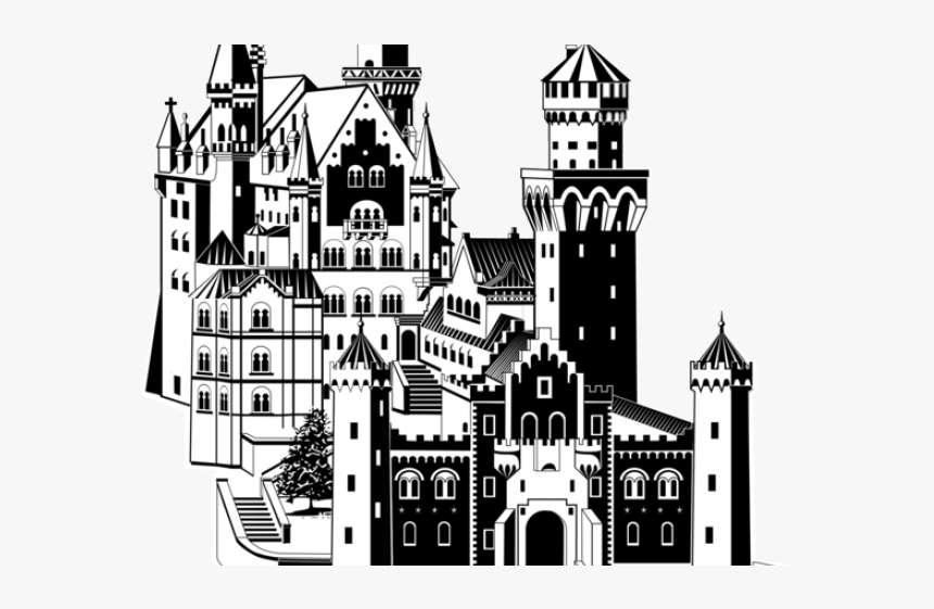 Neuschwanstein Castle Drawing, HD Png Download, Free Download