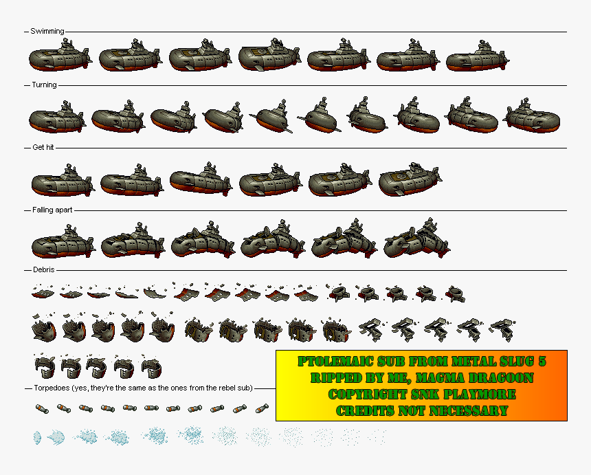 Ptolemaic Sub - Metal Slug 5 Enemies, HD Png Download, Free Download