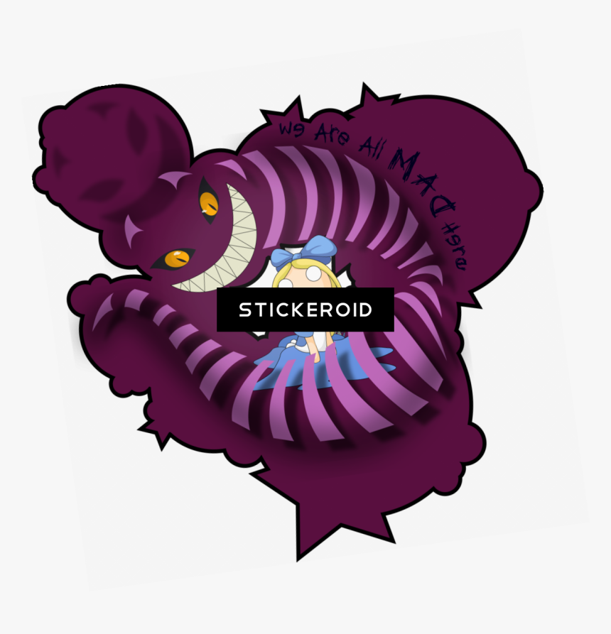 Cheshire Cat Alice Cartoons In Wonderland - Illustration, HD Png Download, Free Download