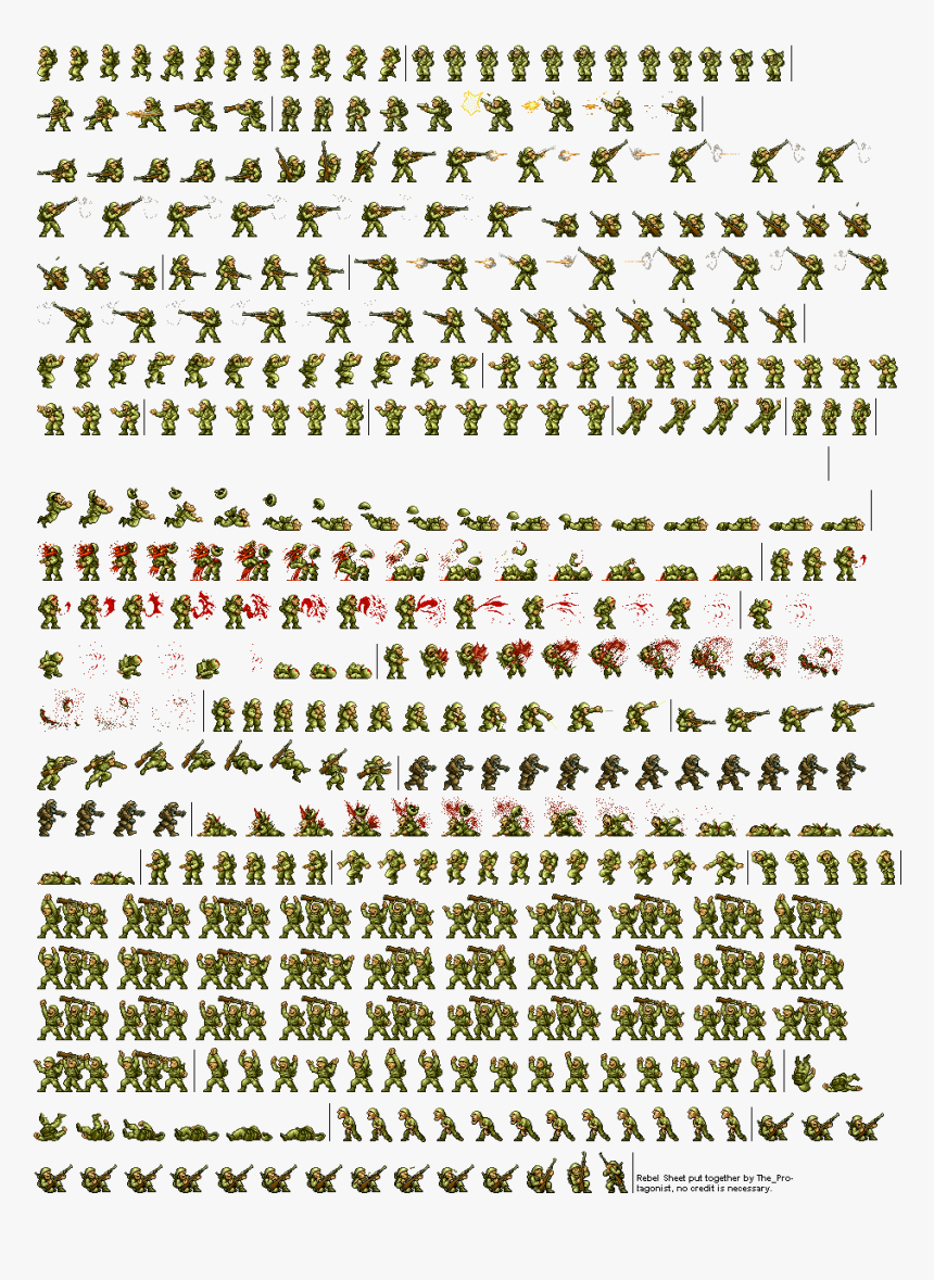 Metal Slug Soldier Sprites, HD Png Download, Free Download