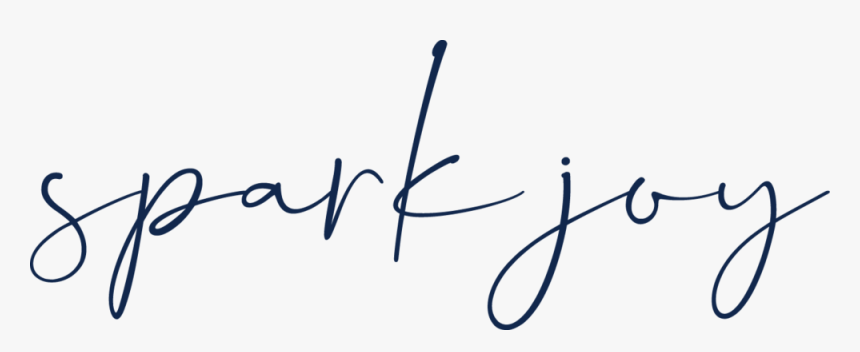 Spark Joy Navy - Calligraphy, HD Png Download, Free Download