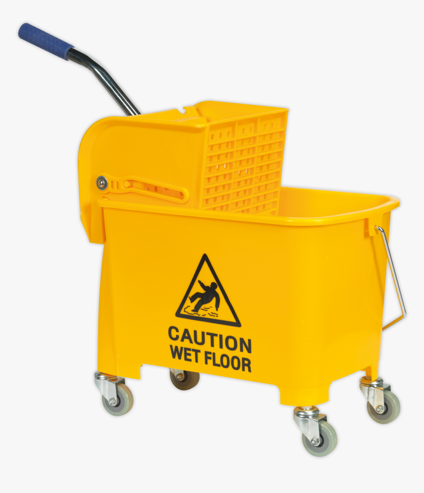 Mini Mop Bucket With Floor Cleaner Yellow, HD Png Download, Free Download